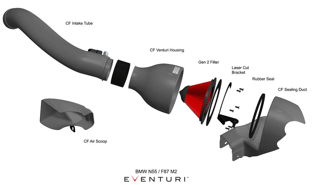 Eventuri Carbon Fibre Intake V2 BMW M2 F87 M135i M235i F2X 335i 435i F3X
