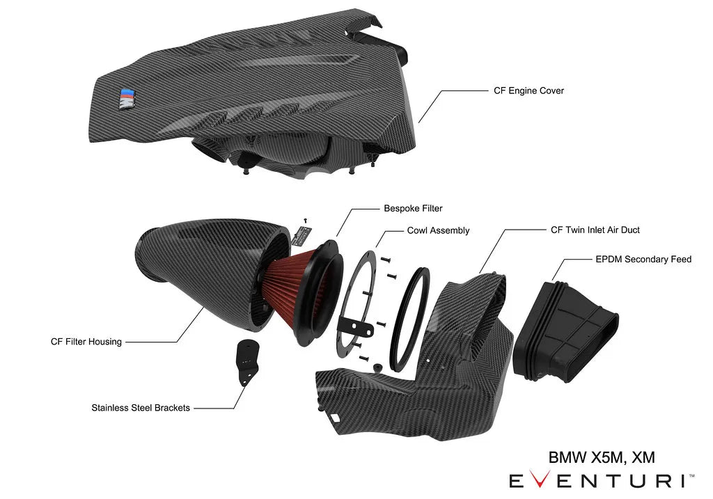 Eventuri Carbon Fibre Intake System BMW F9X X5M X6M G09 XM X5 X7 M60i
